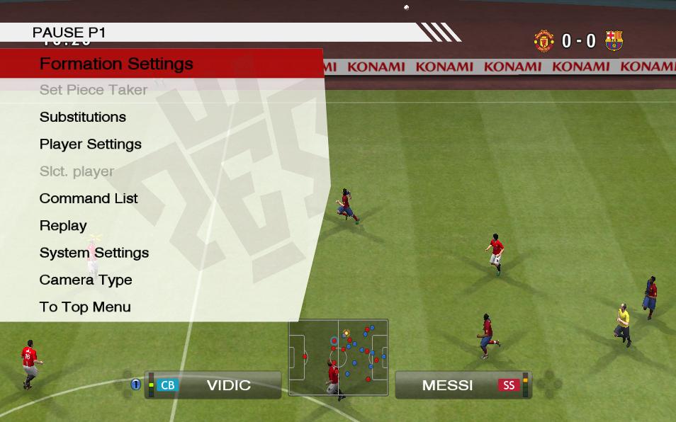 Pes 2009 настройка клавиатуры